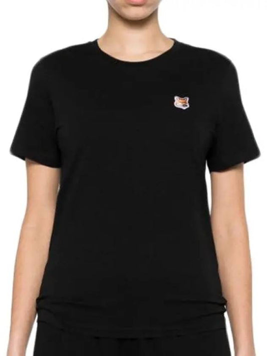 Fox Head Patch Regular Short Sleeve T-Shirt Black - MAISON KITSUNE - BALAAN 2