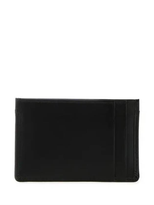 Logo Leather Card Wallet Black - MIU MIU - BALAAN 3