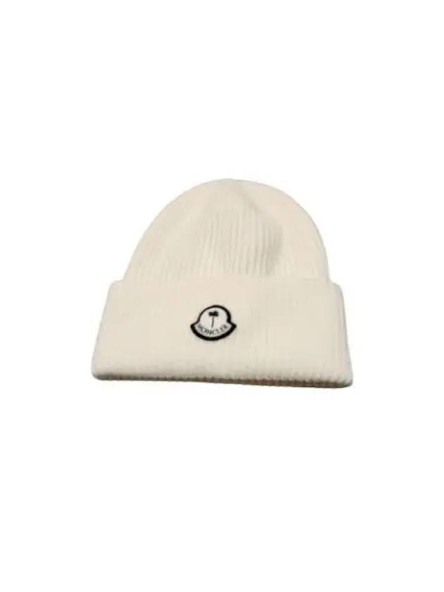 Palm Angels Wool Beanie White - MONCLER - BALAAN 2