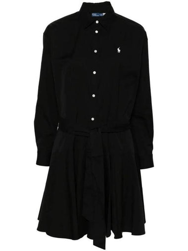 Shirt Belt Short Dress Black - POLO RALPH LAUREN - BALAAN 1