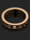 341818 18K Rose Gold 1P Diamond BB B Zero One Essential Band Ring No 47 - BVLGARI - BALAAN 3