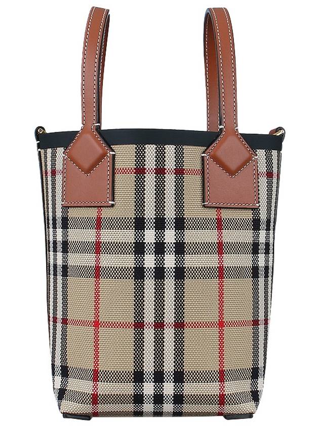 Mini London Tote Bag Archive Beige - BURBERRY - BALAAN 6