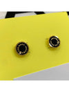 Medallion Stud Earrings Gold Black - MARC JACOBS - BALAAN.