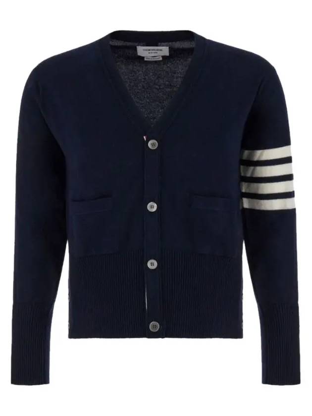 Men's Diagonal Classic Cashmere Cardigan Navy - THOM BROWNE - BALAAN 2