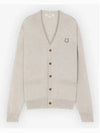 Bold Fox Head Patch Regular Cardigan Grey - MAISON KITSUNE - BALAAN 2