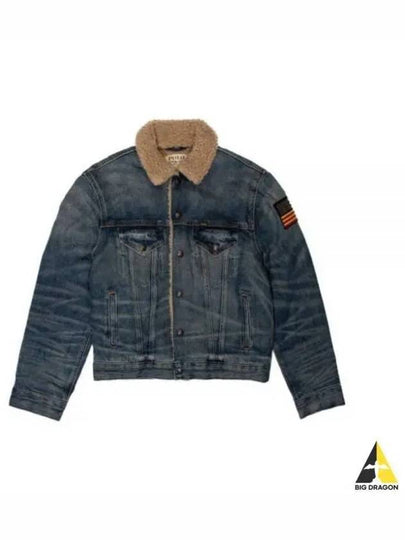 Fleece Line Trucker Denim Jacket Blue - POLO RALPH LAUREN - BALAAN 2