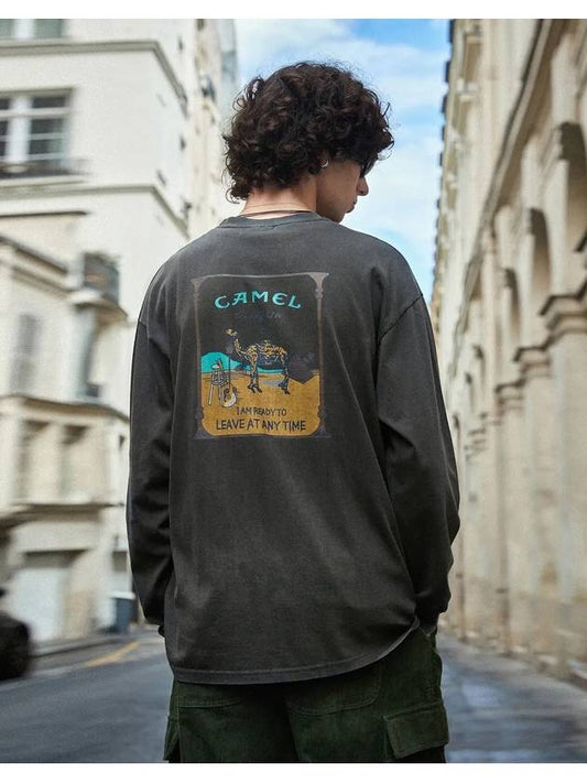 Camel pigment long sleeve tshirt dark gray FLT710 - FLUKE - BALAAN 2