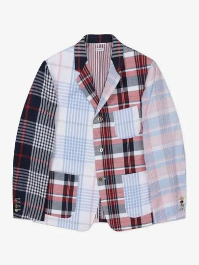 Fun Mix Madras Cotton Sack Jacket - THOM BROWNE - BALAAN 2