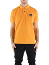 Men's Logo Patch Cotton Polo Shirt Orange - STONE ISLAND - BALAAN 2