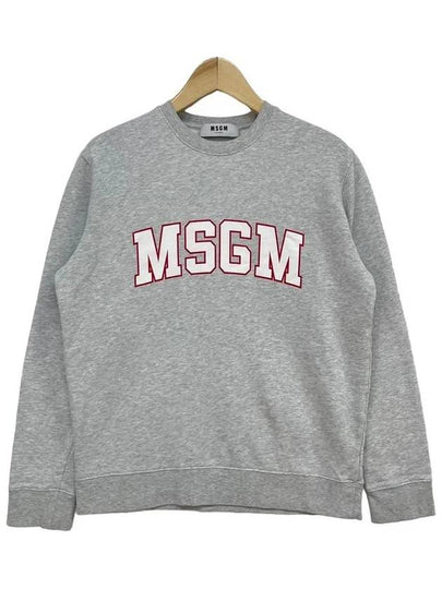 Logo Print Sweatshirt Grey - MSGM - BALAAN 2