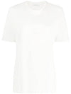 Crew Neck Cotton Short Sleeve T-shirt White - SAINT LAURENT - BALAAN 2