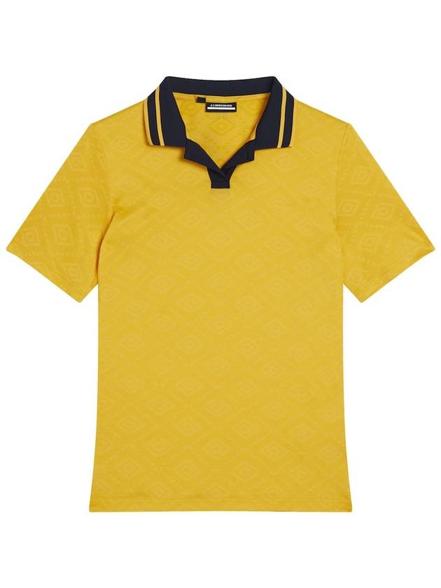 Women's Sammy Short Sleeve Polo Shirt Yellow - J.LINDEBERG - BALAAN 2