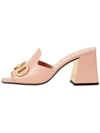 Women's Horsebit Slide Sandals Pink - GUCCI - BALAAN 2