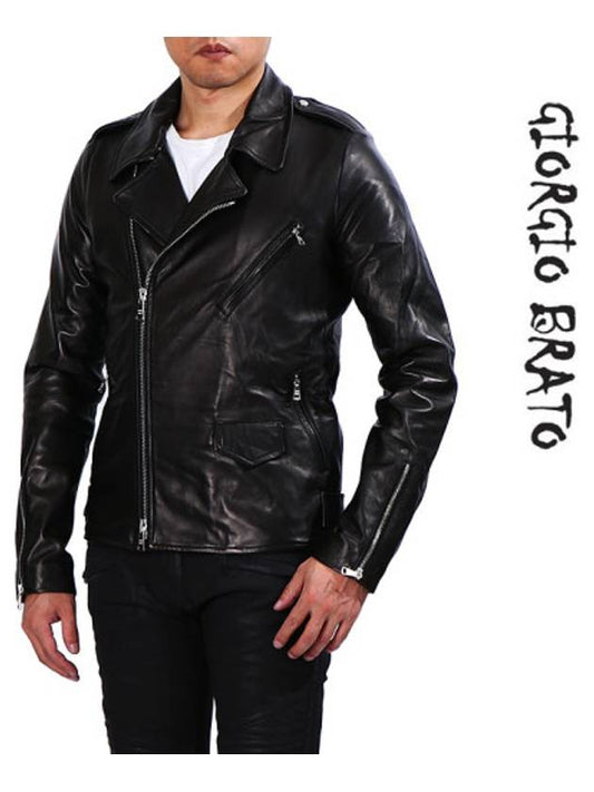 Men's Leather Jacket 7206 NERO - GIORGIO BRATO - BALAAN 1