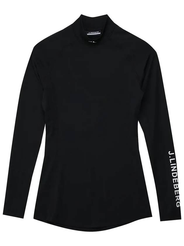 Asa Soft Compression High Neck Long Sleeve T-Shirt Black - J.LINDEBERG - BALAAN 6