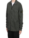 Old Treatment Garment Dyed Overshirt Jacket Dark Green - STONE ISLAND - BALAAN 2