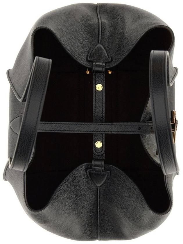 Logo T Timeless Leather Tote Bag Black - TOD'S - BALAAN 8