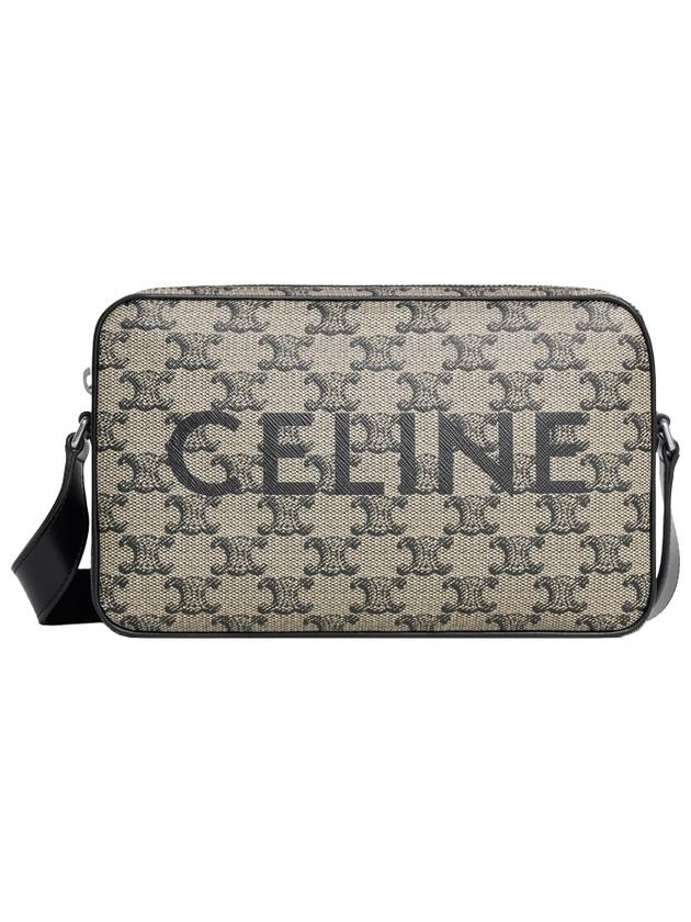 Triomphe Logo Print Medium Messenger Bag Beige - CELINE - BALAAN 1