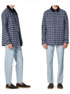 Thibaut Check Pattern Jacket Blue - A.P.C. - BALAAN 4