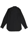 Men's Red Heart Logo Print Long Sleeve Shirt Black - COMME DES GARCONS - BALAAN 3