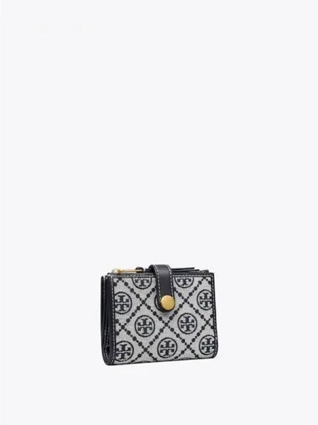 Monogram double sided card wallet half navy domestic product GM0024072627725 - TORY BURCH - BALAAN 1