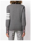 Cotton 4-Bar Milano Classic V-Neck Cardigan Medium Grey - THOM BROWNE - BALAAN 6