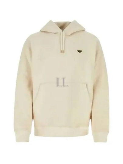 Prada Cotton Fleece Hoodie Natural - PRADA - BALAAN 2