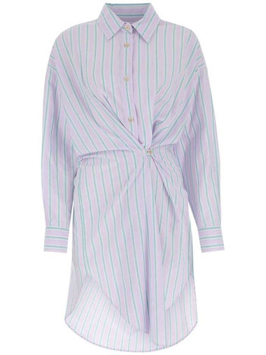 Seen Striped Cotton Shirt Midi Dress Blue - ISABEL MARANT ETOILE - BALAAN 1