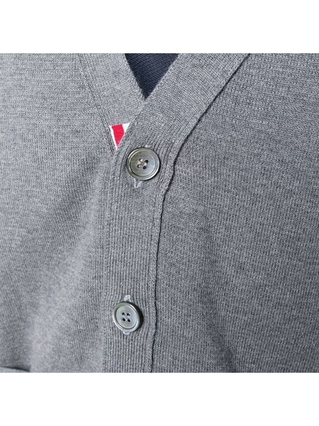 Milano Stitch 4-Bar Cardigan Medium Grey - THOM BROWNE - BALAAN 6