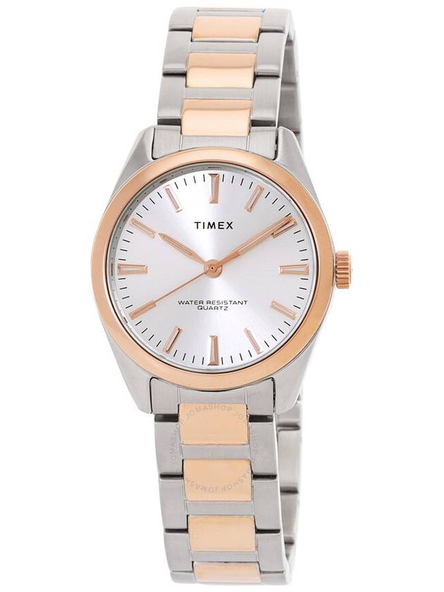 Timex Highview Quartz Silver Dial Two-Tone Ladies Watch TW2V26500 - TIMEX - BALAAN 1