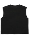 Vest Cardigan V Padded Crop Vest Black MCFW23VT 2BK - MACKY - BALAAN 3