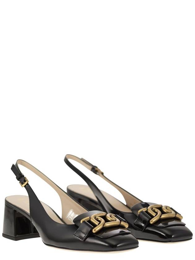 Kate Patent Leather Slingback Heels Black - TOD'S - BALAAN 5