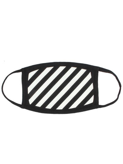 Diag Stripe Mask White Black - OFF WHITE - BALAAN 2