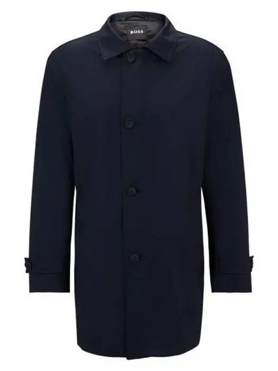 Waterproof Wool Blend Single Coat Blue - HUGO BOSS - BALAAN 2