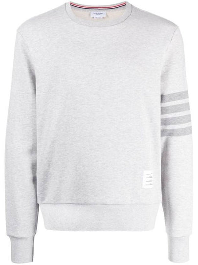 Classic Loopback Terry Tonal 4-Bar Relaxed Fit Crewneck Sweatshirt Pale Grey - THOM BROWNE - BALAAN 2