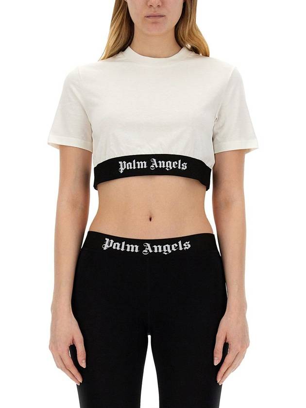 Short Sleeve T-Shirt PWAA051S24JER001 0310 White - PALM ANGELS - BALAAN 2