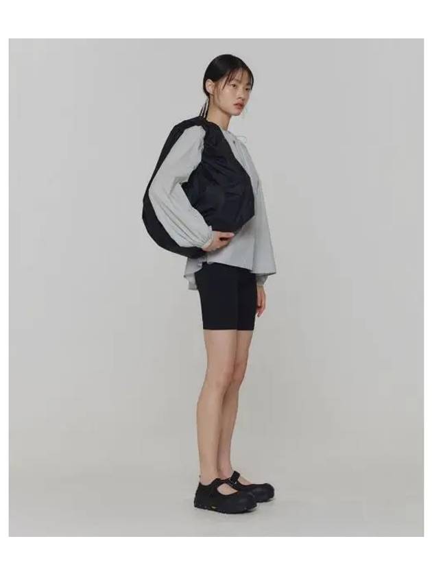 AMOMENTO SHIRRING TOTE BAG BLACK - ANDTHEOTHER - BALAAN 1