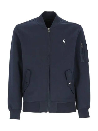 Double Knit Bomber Jacket Navy - POLO RALPH LAUREN - BALAAN 2