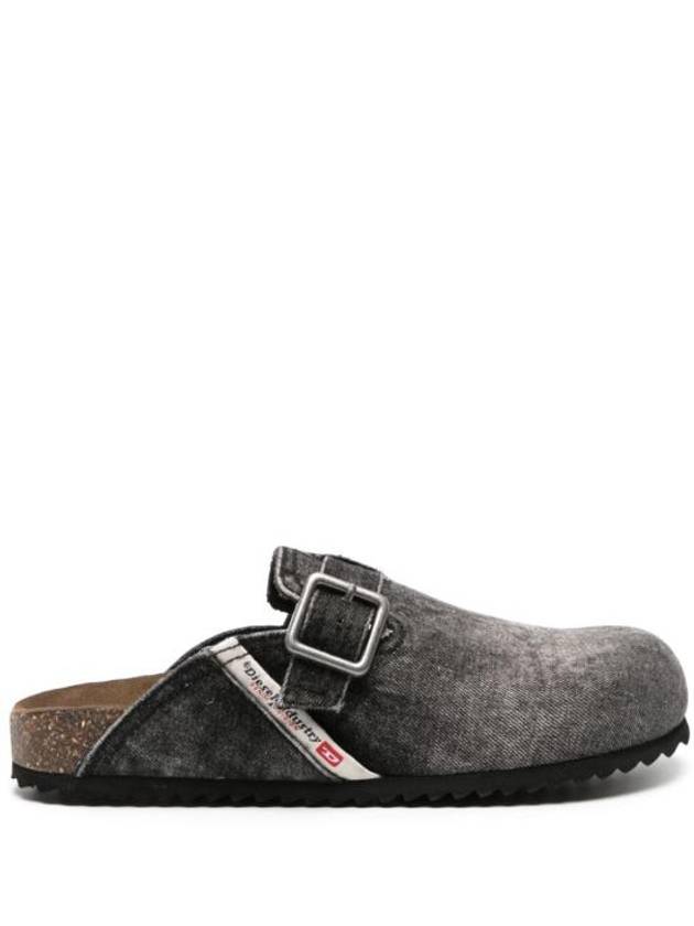 D Woodstock X Denim Mules Black - DIESEL - BALAAN 1