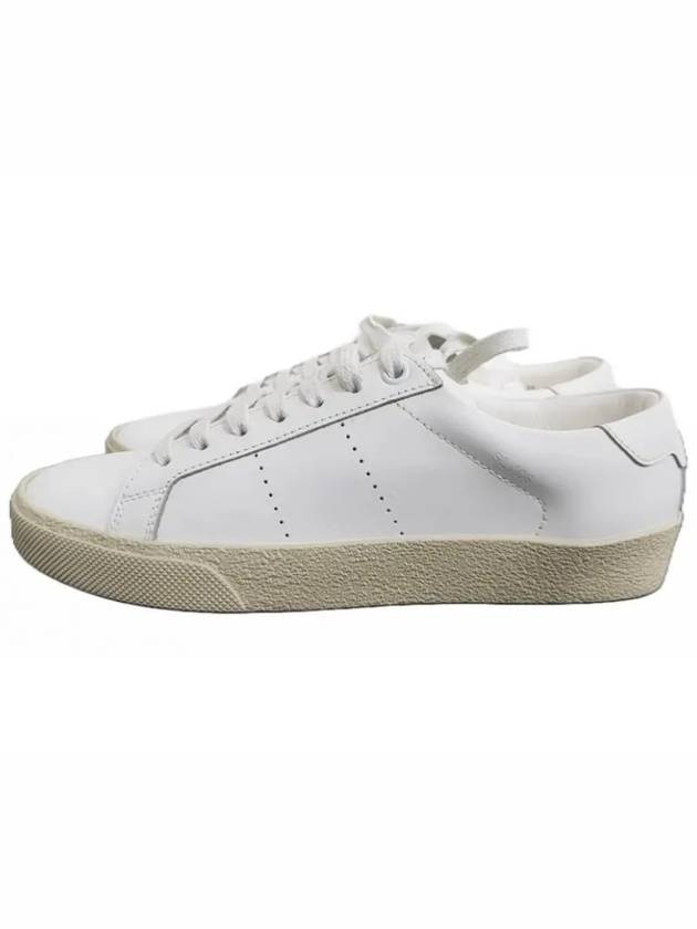 Classic Leather Low Top Sneakers White - SAINT LAURENT - BALAAN 4