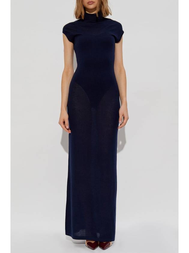 Alaïa Cashmere Dress, Women's, Navy Blue - ALAIA - BALAAN 3