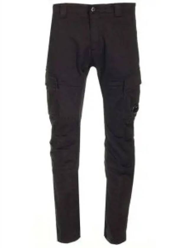 Stretch Sateen Ergonomic Lens Cargo Straight Pants Black - CP COMPANY - BALAAN 2