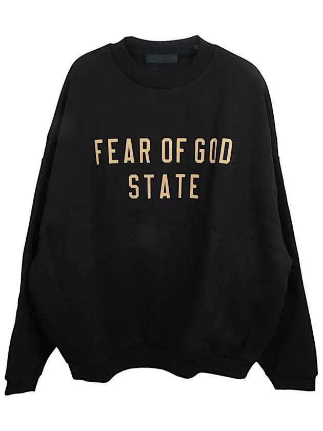 Fleece State Crew Neck Sweatshirt Black 192BT246260F - FEAR OF GOD ESSENTIALS - BALAAN 1