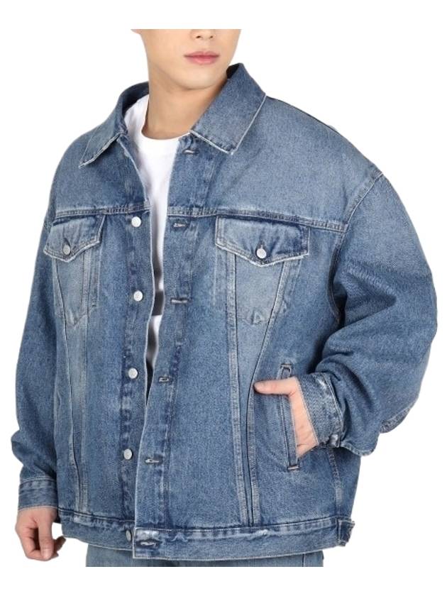 Oversized Denim Jacket Mid Blue - ACNE STUDIOS - BALAAN 3