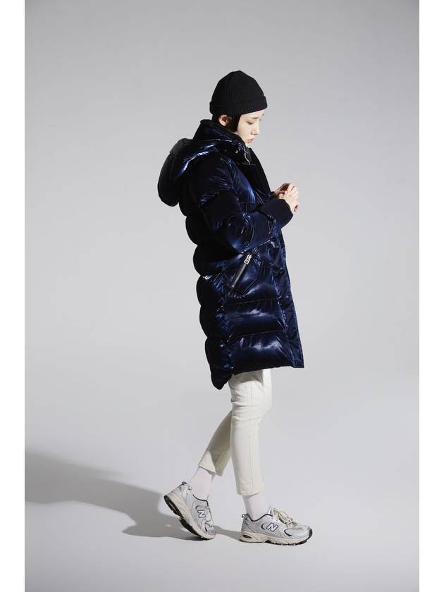 Women's Penguin Navy Long Coat WPW008N21 - WOODPECKER - BALAAN 4