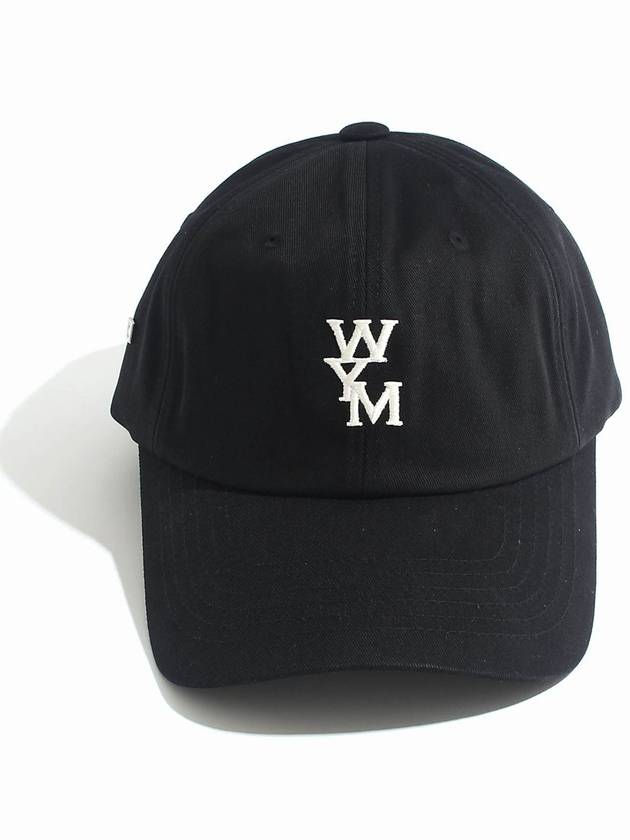 Embroidered logo cotton ball cap black - WOOYOUNGMI - BALAAN 3