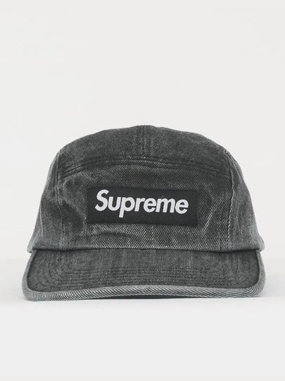 Patch logo coated denim camp cap SS24H35 BLACK - SUPREME - BALAAN 2