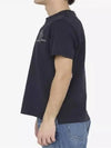 Grenoble Logo Short Sleeve T-Shirt Dark Blue - MONCLER - BALAAN 5