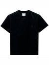 W243TS05708B 3D Flower Back Logo Round Short Sleeve T Shirt Black Men s TEO - WOOYOUNGMI - BALAAN 1