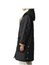 Women's Diamond Quilted Hoodie Single Coat Black - BURBERRY - BALAAN 6